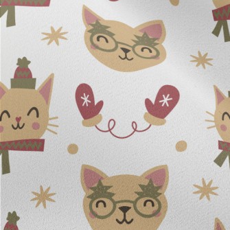 Kitten Dress Up For Warm Winte Chiffon