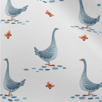 Beautiful Watercolor Goose Chiffon