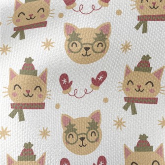 Kitten Dress Up For Warm Winte Waterproof Canvas
