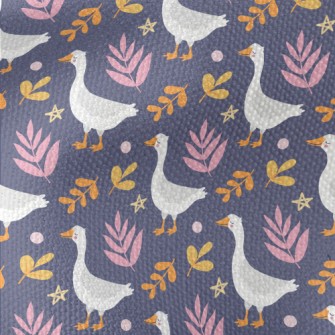 Slow Walking White Goose Waterproof Canvas