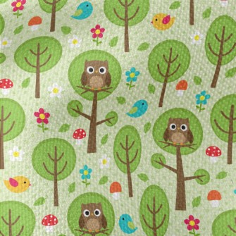 Owl On A Tree Waterproof Canvas
