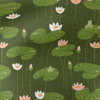 Lotus Flowers And Leaves Waterproof Canvas