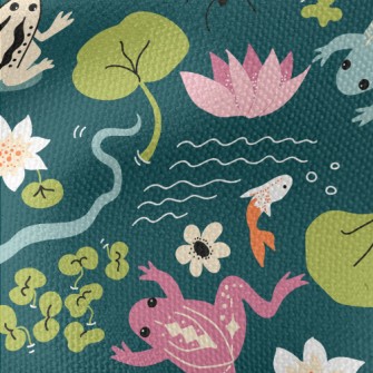 Colorful Spotted Frog Waterproof Canvas