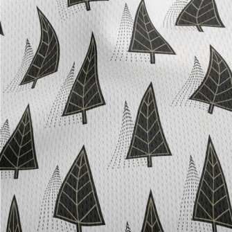 Mysterious Line Trees Athletic Mesh Flat Back