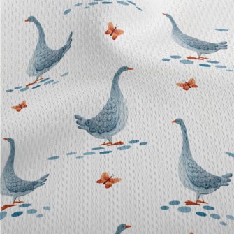Beautiful Watercolor Goose Athletic Mesh Flat Back