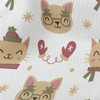 Kitten Dress Up For Warm Winte Terry