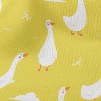 Smiling White Goose Terry