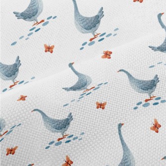 Beautiful Watercolor Goose Performance Linen
