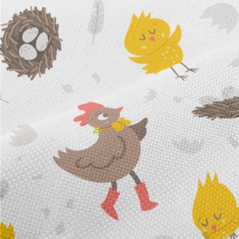 Rooster And Chicken Family Performance Linen
