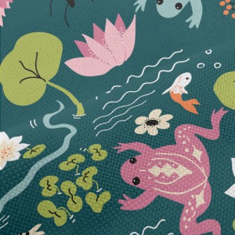 Colorful Spotted Frog Performance Linen