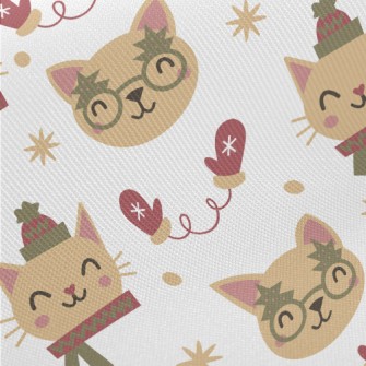 Kitten Dress Up For Warm Winte Twill