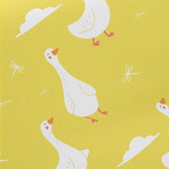 Smiling White Goose Twill