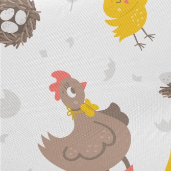 Rooster And Chicken Family Twill
