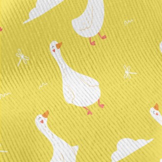 Smiling White Goose Standard Corduroy