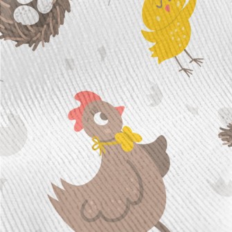 Rooster And Chicken Family Standard Corduroy