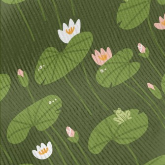 Lotus Flowers And Leaves Standard Corduroy