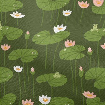 Lotus Flowers And Leaves Dobby