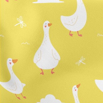 Smiling White Goose Stretch Ponte