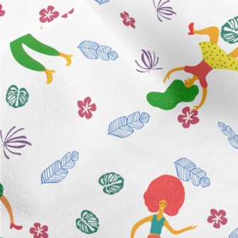 Lively Dancing People Micro Fleece