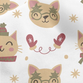 Kitten Dress Up For Warm Winte Micro Fleece