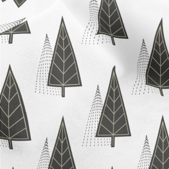Mysterious Line Trees Micro Fleece