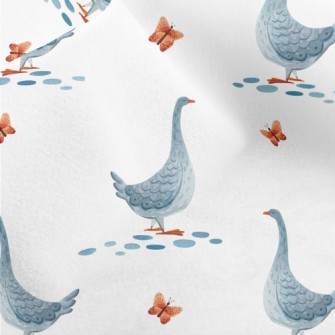 Beautiful Watercolor Goose Micro Fleece