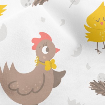 Rooster And Chicken Family Micro Fleece