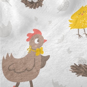 Rooster And Chicken Family Minky