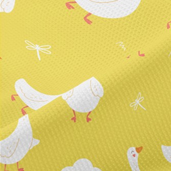 Smiling White Goose Piqué