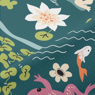 Colorful Spotted Frog Piqué