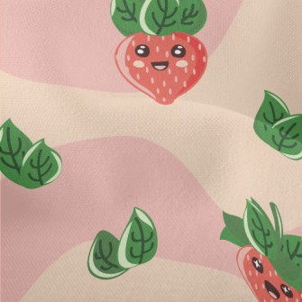 Strawberry With Different Expr Lightweight Performance Linen