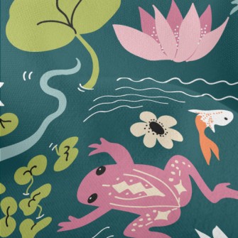 Colorful Spotted Frog Lightweight Performance Linen