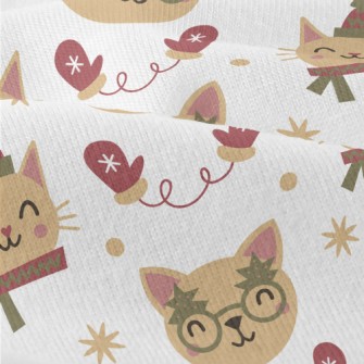 Kitten Dress Up For Warm Winte Modern Jersey