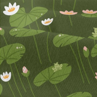 Lotus Flowers And Leaves Modern Jersey