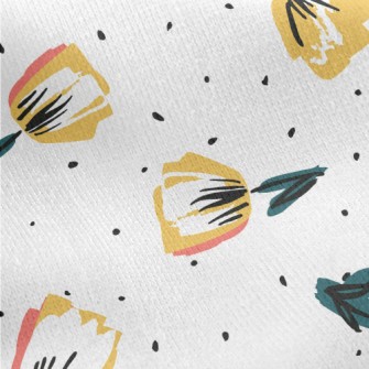 Graffiti Flowers Jersey Backed Fleece