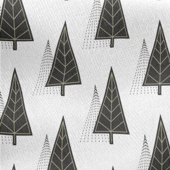Mysterious Line Trees Jersey Backed Fleece