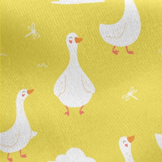 Smiling White Goose Jersey Backed Fleece