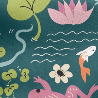 Colorful Spotted Frog Jersey Backed Fleece