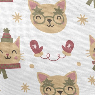 Kitten Dress Up For Warm Winte Pongee