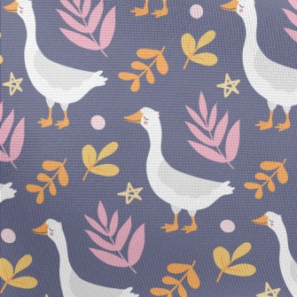 Slow Walking White Goose Pongee