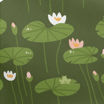 Lotus Flowers And Leaves Pongee