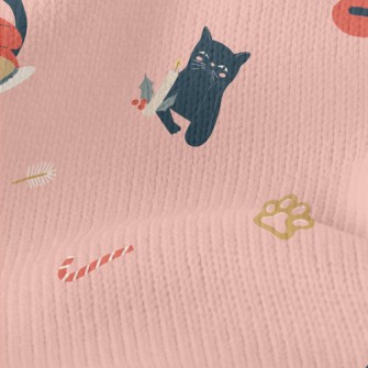 Black Cat Loves Christmas Stretch Jersey