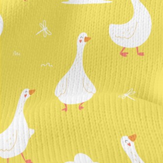Smiling White Goose Stretch Jersey