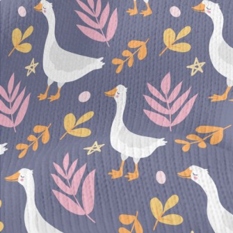 Slow Walking White Goose Stretch Jersey