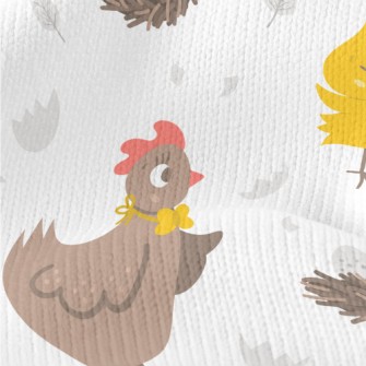 Rooster And Chicken Family Stretch Jersey