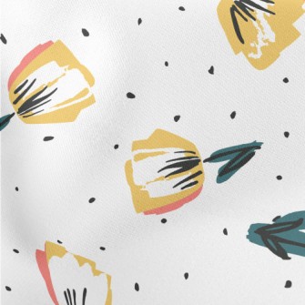 Graffiti Flowers Lightweight Cotton Poplin