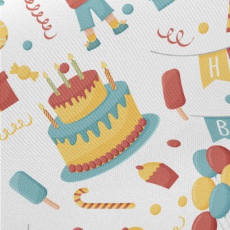 Boys Birthday Party Midweight Cotton Poplin