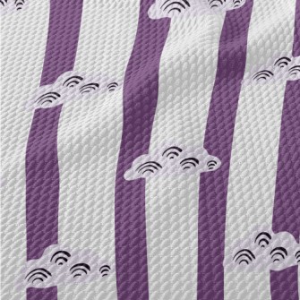 Straight Line Clouds Birdseye Piqué