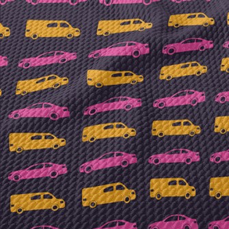 Cars And Trucks Birdseye Piqué
