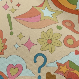 Rainbow Star Flower Chiffon